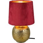 LED Tafellamp - Trion Sofia - E14 Fitting - Rond - Mat Rood, Verzenden, Nieuw