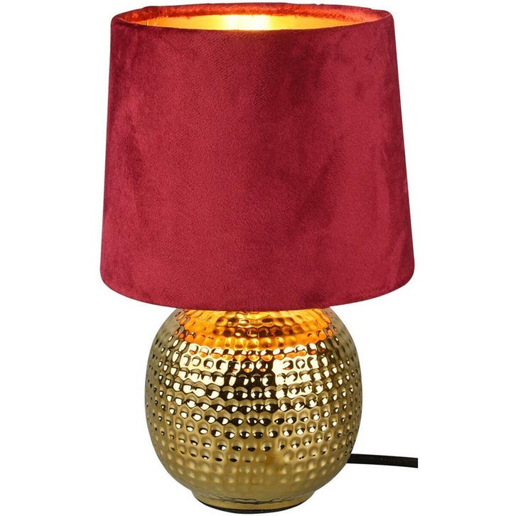LED Tafellamp - Trion Sofia - E14 Fitting - Rond - Mat Rood, Huis en Inrichting, Lampen | Tafellampen, Nieuw, Verzenden