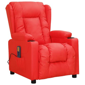 vidaXL Massagestoel kunstleer rood, Huis en Inrichting, Stoelen, Verzenden, Nieuw
