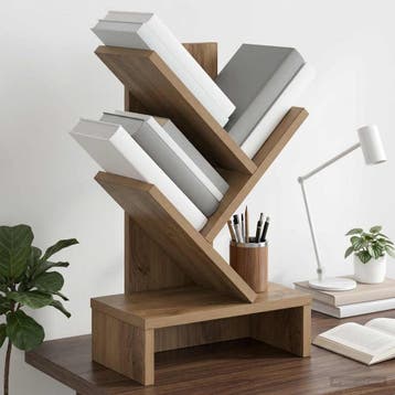 vidaXL Boomvormige boekenplank met 3 planken 30 x 18 x 48 cm, Verzenden, Nieuw