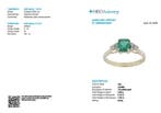 Ring - 14 karaat Geel goud - 1.10ct. tw. Smaragd - Diamant