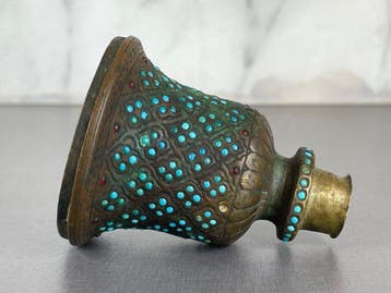 Narguilé - Tête de chicha en laiton de la période Qajar