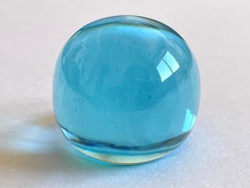 René Lalique - “Cabochon bleu clair” (en boîte) - Cristal -, Antiquités & Art