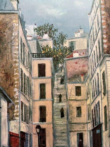 Maurice Utrillo (1883-1955) - Limpasse de Cottin, Antiek en Kunst