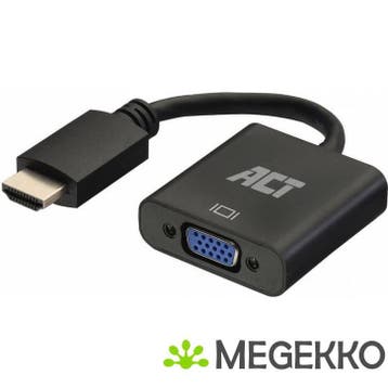 ACT 0,15 meter, HDMI-A male naar VGA female adapter, met, Computers en Software, Verzenden, Nieuw
