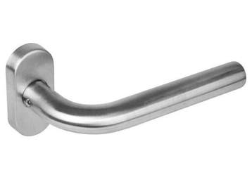 Veiling - 6x Intersteel deurkruk rond op ovaal rozet, Doe-het-zelf en Bouw, Hang- en Sluitwerk, Nieuw