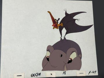 Don Bluth - Oorspronkelijke animatiecel van Littlefoot, zeer, Nieuw in verpakking