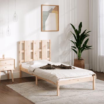 vidaXL Bedframe zonder matras massief grenenhout 90x200 cm, Huis en Inrichting, Verzenden, Nieuw