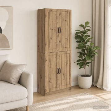 vidaXL Kast Set 2 st Bewerkt hout, Huis en Inrichting, Kasten | Dressoirs, Verzenden, Nieuw