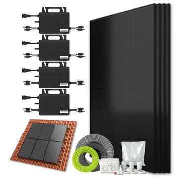 Zonnepanelen pakket voor schuindak - 1.7 kW - 4x 430, Ophalen of Verzenden, Nieuw