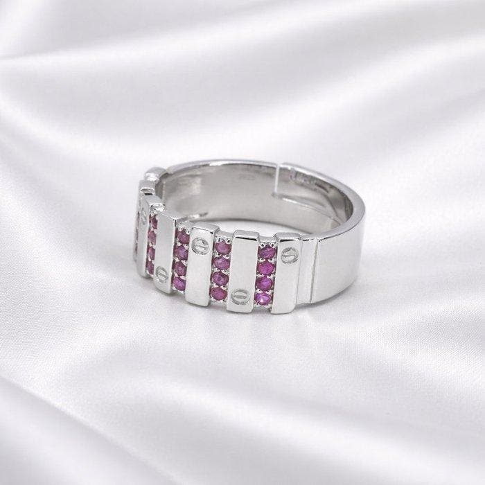 Sans prix de réserve - Bague Plaqué or Rubis - Diamant -, Bijoux, Sacs & Beauté, Bagues