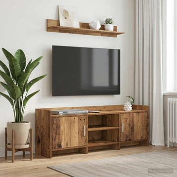 vidaXL TV Kast 130 x 33 x 47 cm Oud hout Bewerkt hout, Verzenden