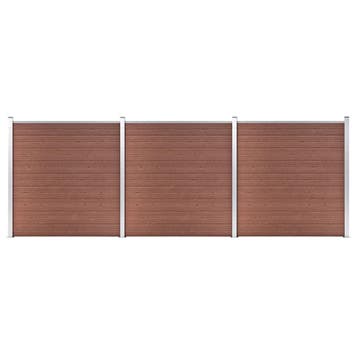 vidaXL Schutting 526x186 cm HKC bruin, Verzenden, Nieuw