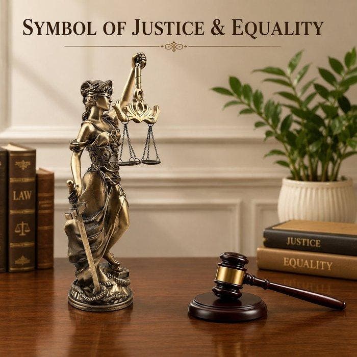 sculptuur, Lady Justice (Justitia) Sculpture – Antique, Antiek en Kunst, Curiosa en Brocante