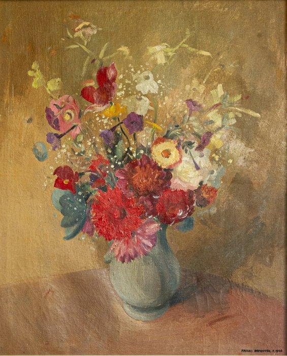 Frans Depooter (1898-1987) - Fleurs au vase, Antiquités & Art, Art | Peinture | Classique