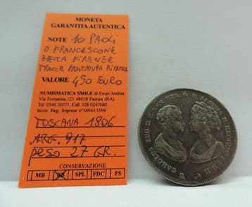 Toscana 10 Paoli 1806 Zecca di Firenze (Sans prix de