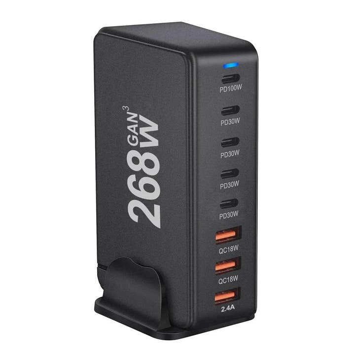 DrPhone GaNForce - 268W - 8 Poort Laadstation – Desktop, Télécoms, Téléphonie mobile | Chargeurs pour téléphone, Envoi