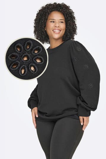 ONLY sweater Femme broderieM=46/48Maat 46/48 (XL) of groter, Vêtements | Femmes, Verzenden