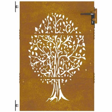 vidaXL Poort 85x150 cm boomontwerp cortenstaal, Verzenden, Nieuw