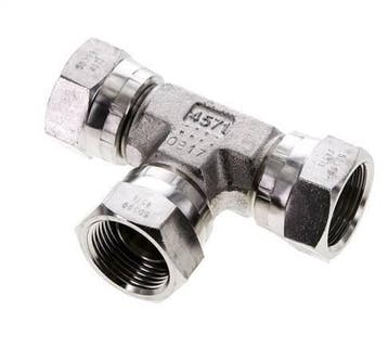 T-koppeling G3/4 Binnendraad RVS Hydrauliek 175bar, Doe-het-zelf en Bouw, Verzenden, Nieuw