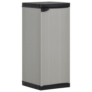 vidaXL Tuinkast met 1 schap 35x40x85 cm grijs en zwart, Huis en Inrichting, Kasten | Overige, Verzenden, Nieuw