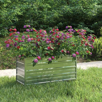 vidaXL Plantenbak verhoogd 100x40x45 cm gegalvaniseerd staal, Verzenden