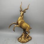 sculptuur, Steigerende steenbok - 32 cm - Koper