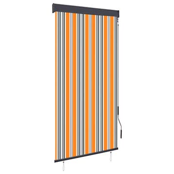 vidaXL Rolgordijn voor buiten 80x250 cm geel en blauw, Verzenden, Nieuw