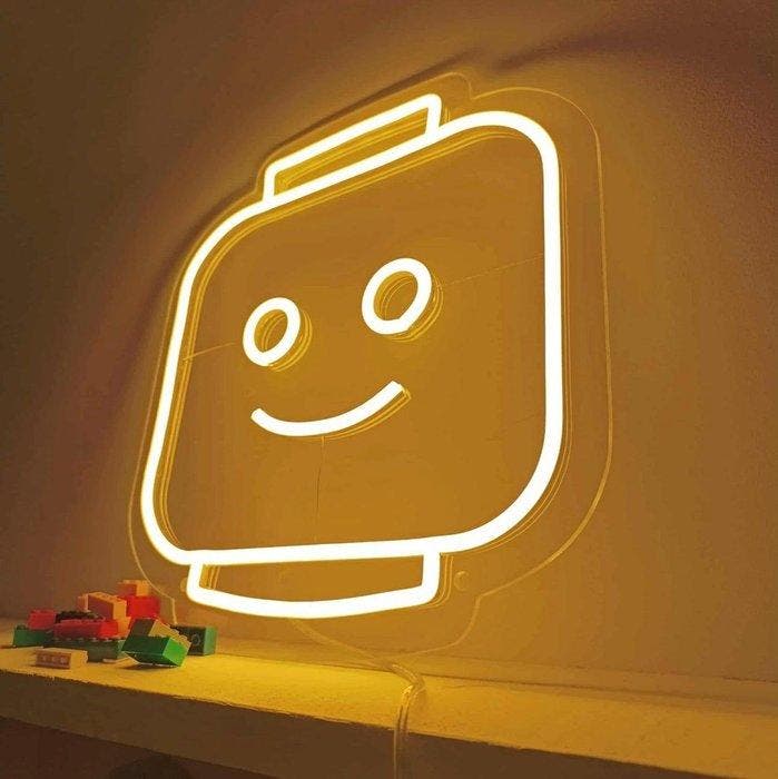 Lichtgevend decoratief bord in LEGO-stijl - MADE IN ITALY -, Kinderen en Baby's, Speelgoed | Duplo en Lego