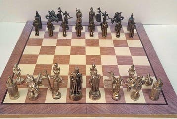 Schaakspel - Histórico Andaluz - Metaal, Antiquités & Art, Antiquités | Jouets