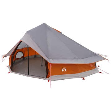 vidaXL Tipi Tent Grijs en Oranje 800 x 800 x 430 cm, Verzenden