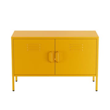 Lendo Online TV Meubel Metaal 100x40x65 cm Geel, Verzenden, Nieuw