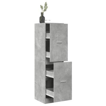 vidaXL Apothekerskast 40x41x144,5 cm bewerkt hout betongrijs, Huis en Inrichting, Kasten | Overige, Verzenden, Nieuw