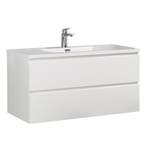 Badkamermeubel Set Angela 100cm Wit Badmeubel, Huis en Inrichting, Badkamer | Badkamermeubels, Verzenden, Nieuw