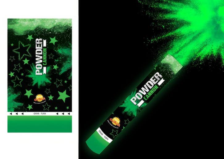 Confetti Kanon Groen Poeder 30cm, Hobby en Vrije tijd, Feestartikelen, Nieuw, Verzenden