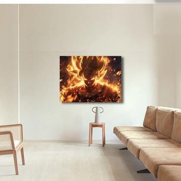 Canvas Fit - Alberto Ricardo - Goku, el fuego interior, Nieuw