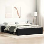 vidaXL Bedframe zonder matras 160x200 cm bewerkt hout zwart, Huis en Inrichting, Verzenden, Nieuw