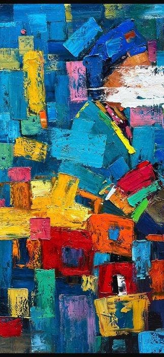 Hoang Anh - Symphonie de Cubes 120 120 cm