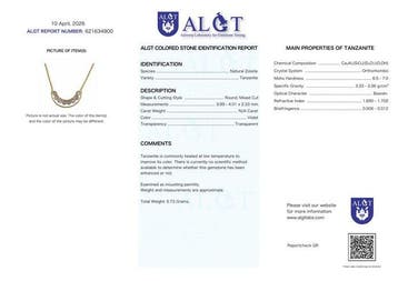 Zonder minimumprijs - Halsketting Zilver - Tanzaniet -