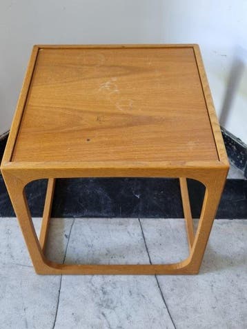Bijzettafel - Hout - Dobbeltafel uit teak – Mid-Century