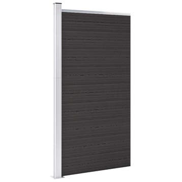 vidaXL Schuttingpaneel 95x186 cm HKC zwart, Verzenden, Nieuw