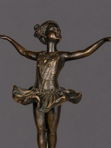 Preijs - sculptuur, Ballerina meisje - 26.5 cm - Brons