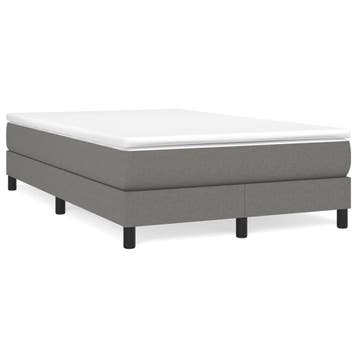 vidaXL Boxspring met matras stof donkergrijs 120x190 cm, Verzenden, Nieuw