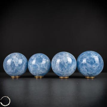 Blauwe calciet-bolletjesset – Blauer Calcit – 4