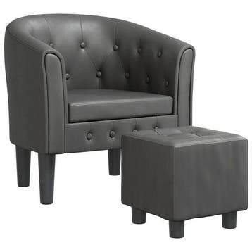 Fauteuil gris et repose-pieds : -51%, jusqua epuisement, Verzenden, Nieuw