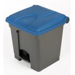Pedaalemmer | Kunststof (Grijs/Blauw) | 30L | Klapdeksel |, Verzenden, Nieuw in verpakking