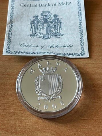 Malta. 10 Euro 2008 Auberge de Castille Proof (Zonder