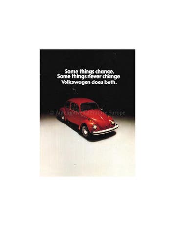 1974 VOLKSWAGEN KEVER BROCHURE ENGELS (USA), Nieuw