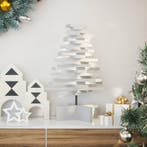 vidaXL Kerstdecoratie kerstboom 60 cm massief grenenhout wit, Verzenden, Nieuw