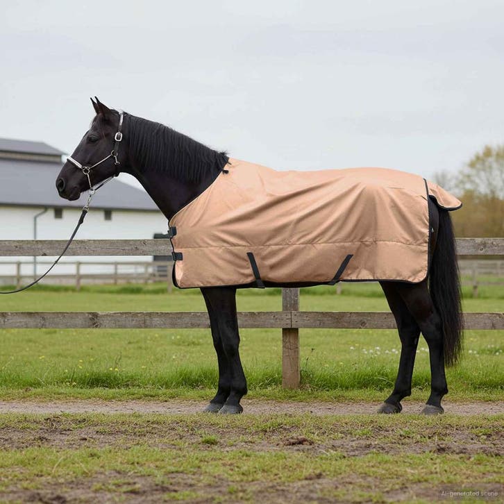vidaXL Paardendeken Cappuccino 135 cm Polyester, Animaux & Accessoires, Chevaux & Poneys | Autres trucs de cheval, Envoi